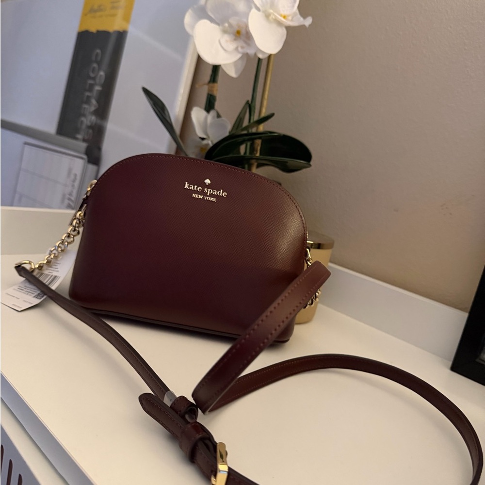 Kate Spade Spencer Burgundy Crossbody Bag - Picture 2 of 4